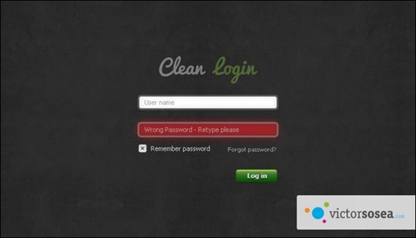 Clean Login Free PSD