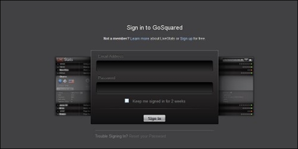 GoSquared Login Form