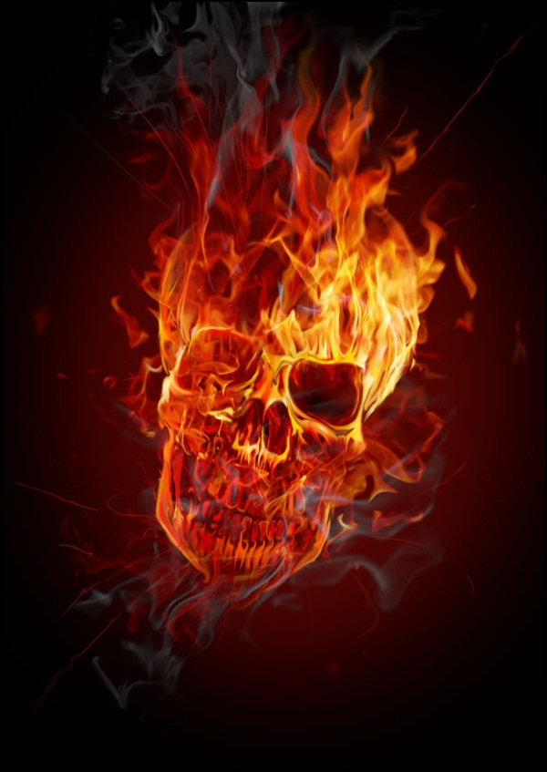 How to Create a Hellacious Flaming Skull in Photoshop