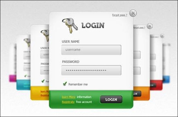 Login Panels, Signup, Subscribe Forms Pack