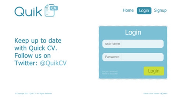 Quik CV Login