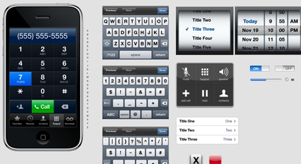 iPhone PSD Vector Kit