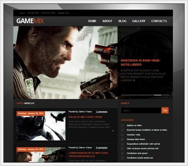 GameMix Blogger Template