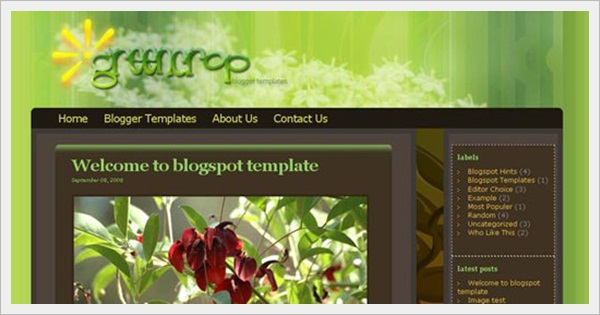 Greencrop Blogger Templates