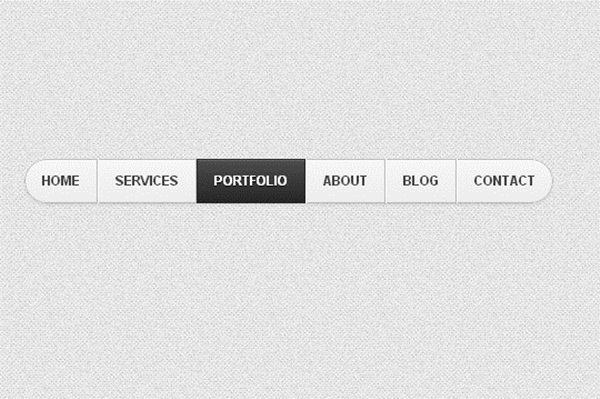 HTML5 CSS3 Gray Navigation Menu