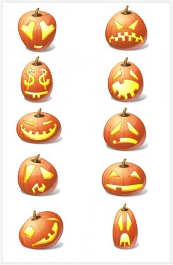 Halloween Pumpkin Emoticons icons pack