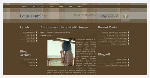 Lotus Template for Blogger