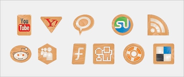 Made of Wood Icon Set