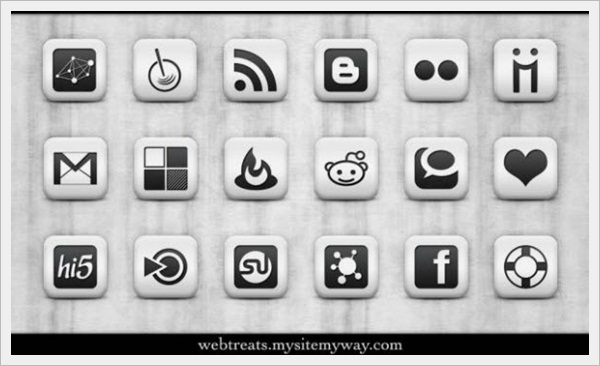 Matte White Icon Set