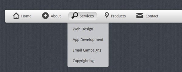 Stunning Menu in CSS3