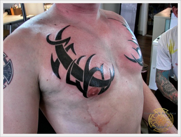 Tirbal Chest Tattoo 2