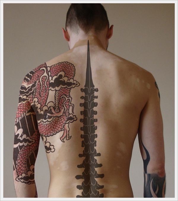 Full Back Tribal Tattoos for Men