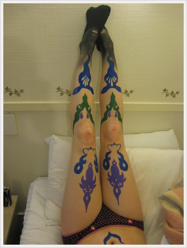 Ultimecia leg tattoos