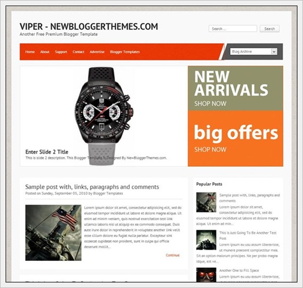 Viper Blogger Template