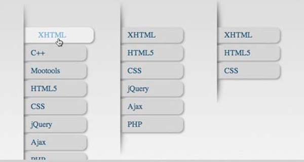 jQuery style menu with CSS3