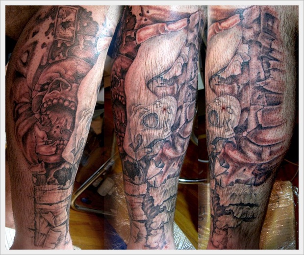 leg tattoo design