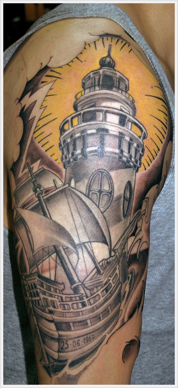 lighthouse and boat WIP