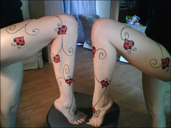 Bodyart of Ladybugs