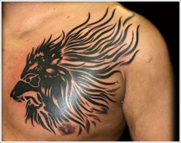 Tribal Loin Tattoo Design (1)