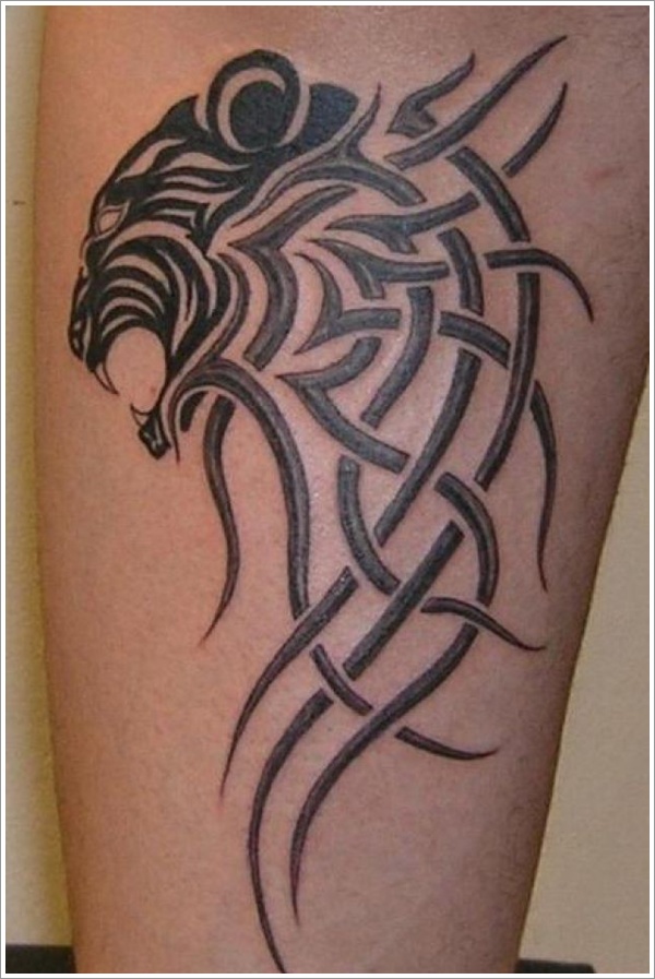 Tribal Loin Tattoo Design (19)