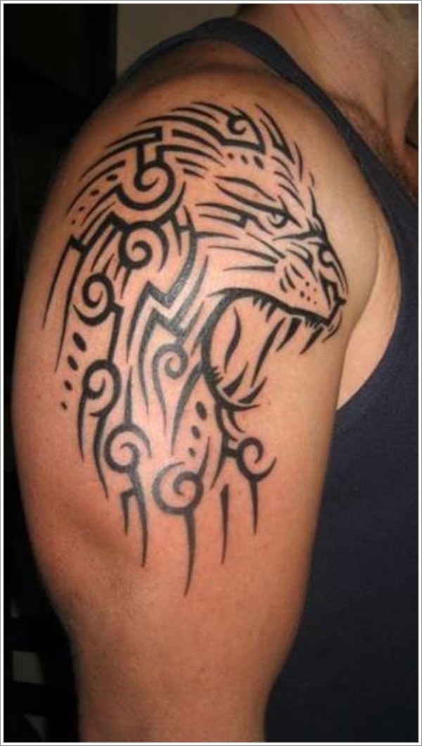 Tribal Loin Tattoo Design (6)