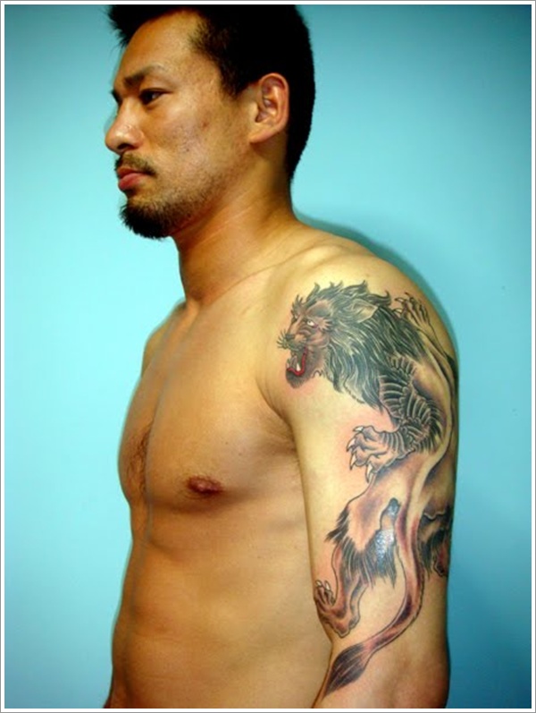 Tribal Loin Tattoo Design (9)