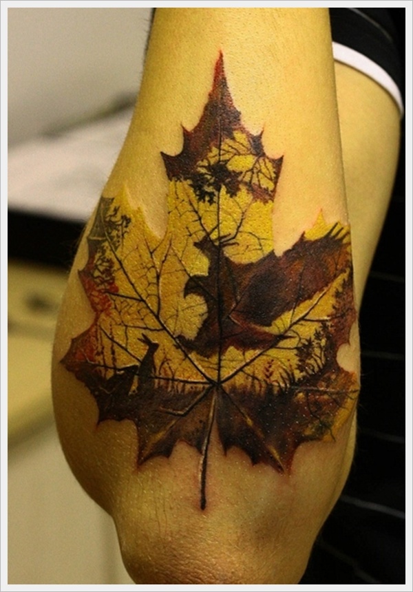 Leaf Tattoo Designs (26)