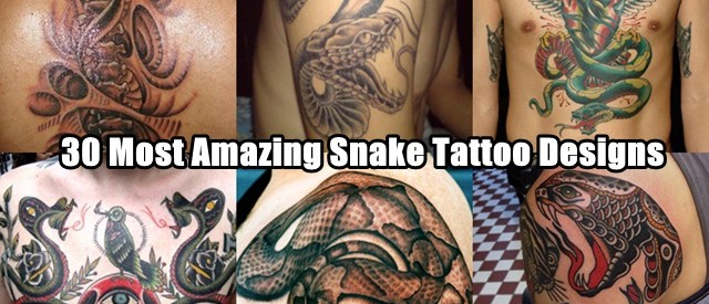 30 Most Amazing Snake Tattoo Designs