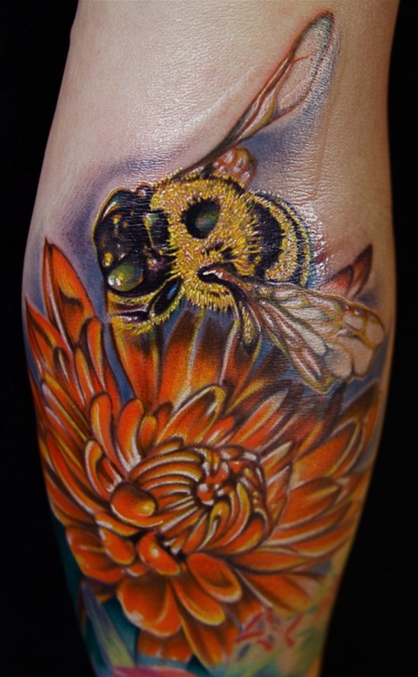 Bee tattoo designs (20)