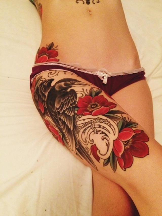Sexy Flower tattoos for girls (10)