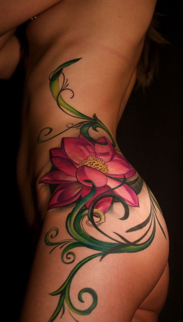Sexy Flower tattoos for girls (30)