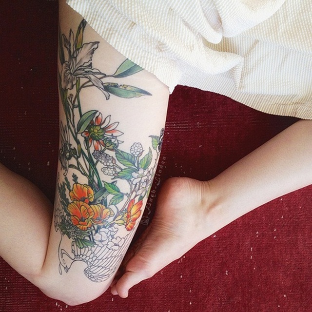 Sexy Flower tattoos for girls (4)
