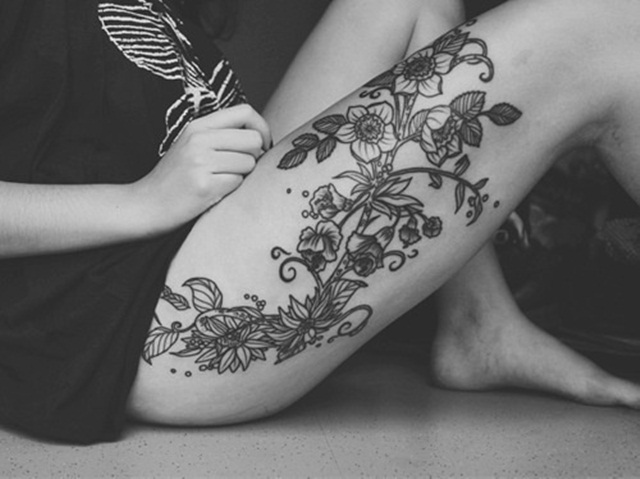 Sexy Flower tattoos for girls (5)
