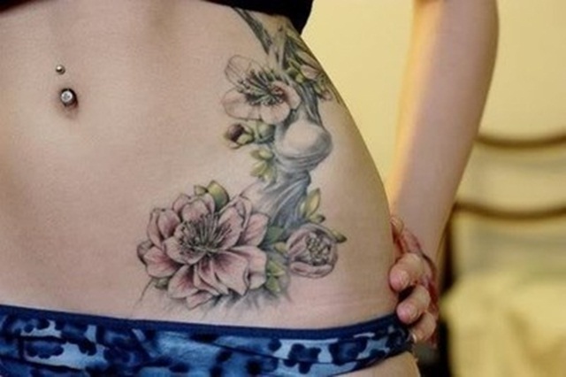 Sexy Flower tattoos for girls (7)