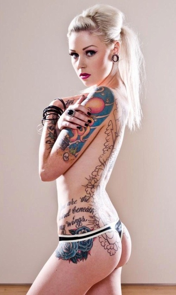 Sexy Blonde Tattoo Models