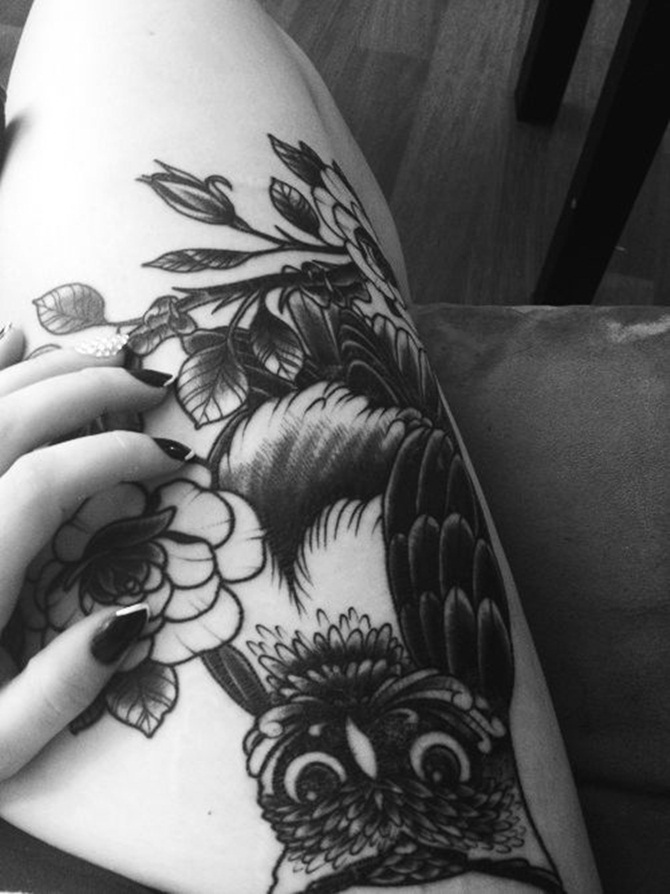 Sexy Thigh Tattoos for Girls (1)