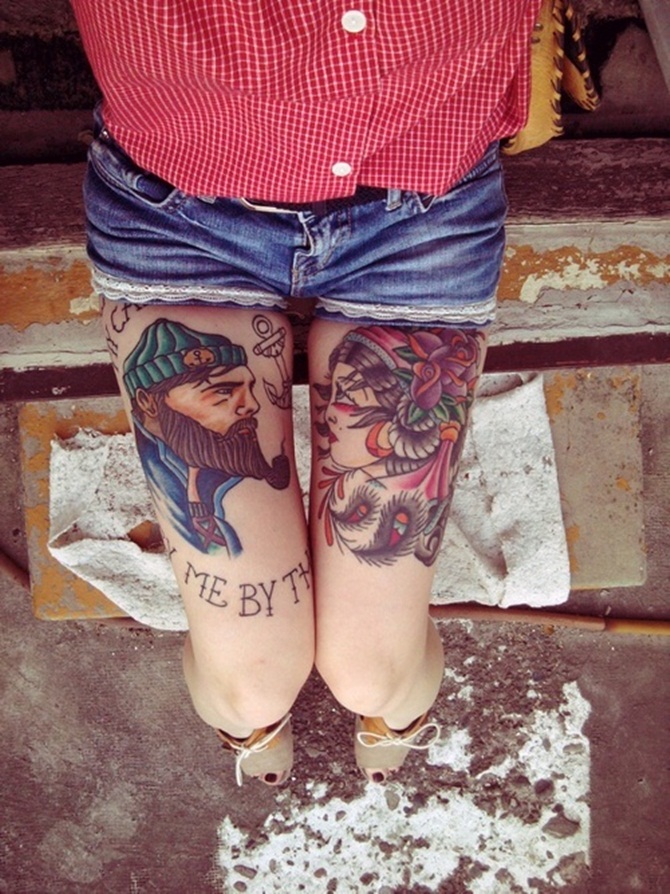 Sexy Thigh Tattoos for Girls (14)