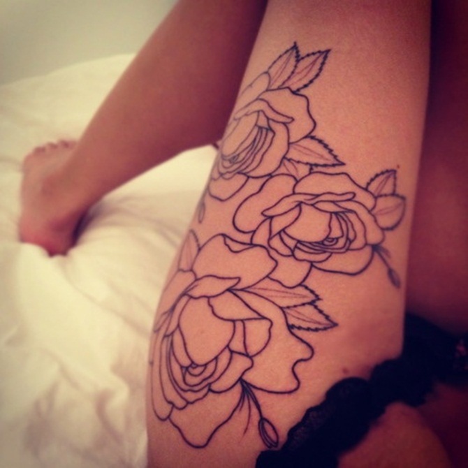 Sexy Thigh Tattoos for Girls (18)