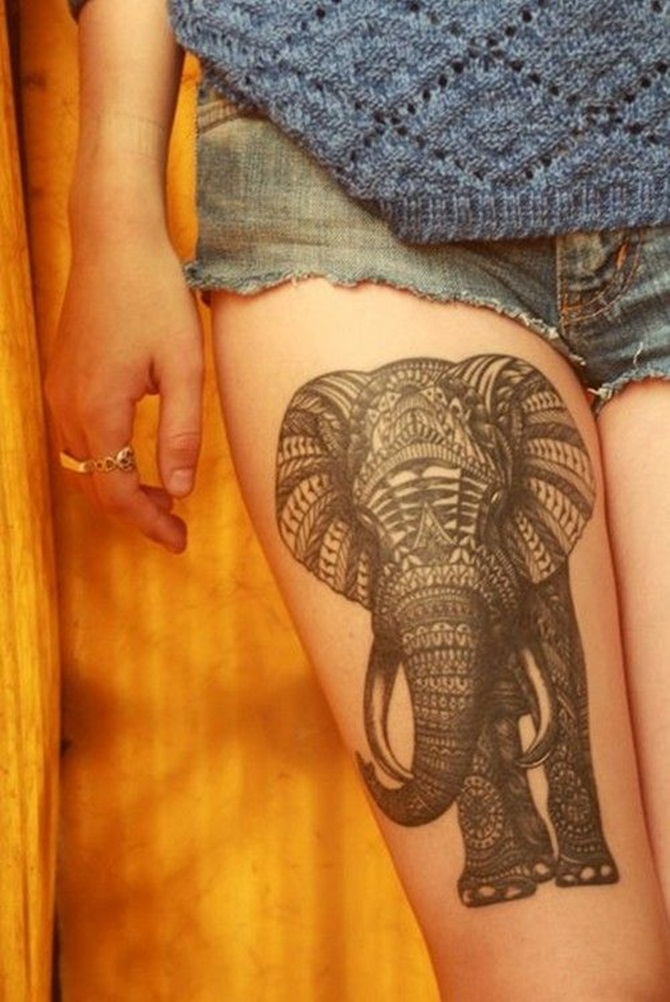 Sexy Thigh Tattoos for Girls (19)