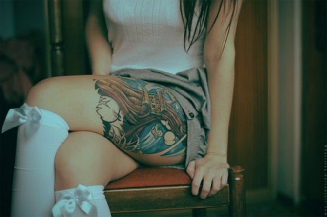 Sexy Thigh Tattoos for Girls (27)
