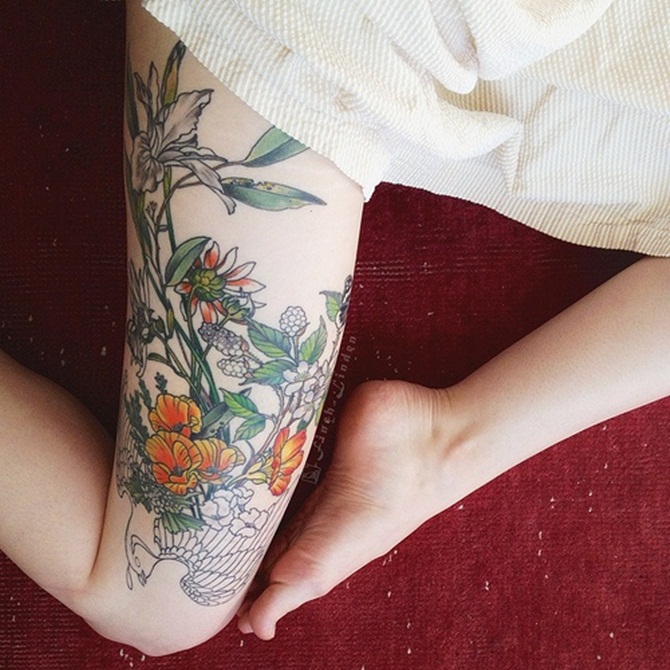 Sexy Thigh Tattoos for Girls (3)