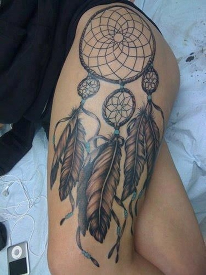 Sexy Thigh Tattoos for Girls (4)