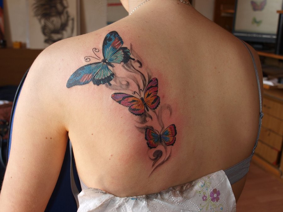 Butterfly Tattoos On Shoulder