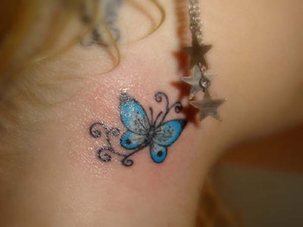 Ear Butterfly Tattoo Designs