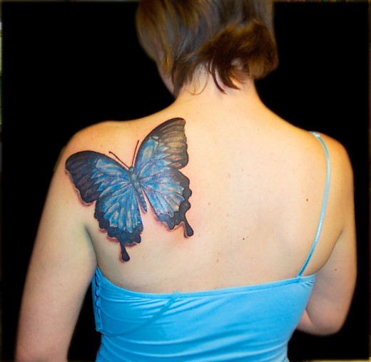 3D Butterfly Tattoo for Women