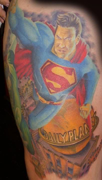 3D Superman Tattoo Design
