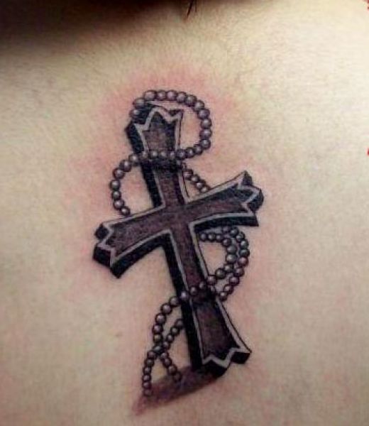 Amazing Cross 3D Tattoo