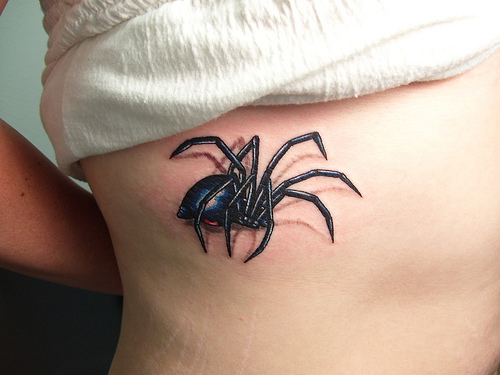 Spider 3d tattoo design