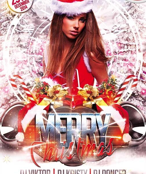 Merry Christmas Free Club and Party Flyer