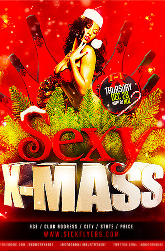 Sexy X-Mass Free PSD Flyer Template